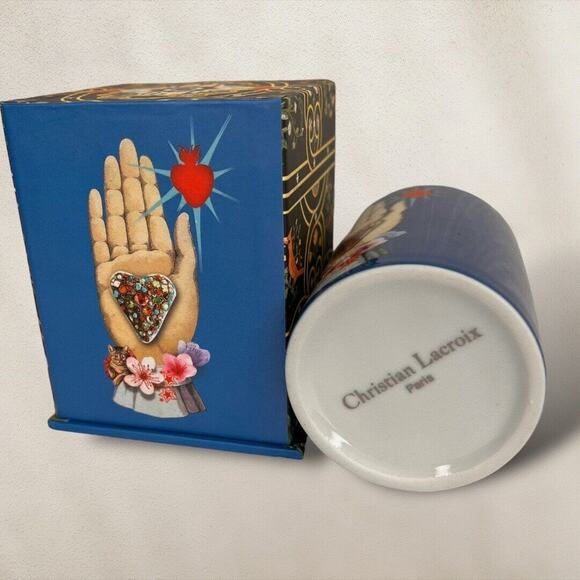 Christian Lacroix Paris Pencil Holder Cup Porcelain Gift Box Set Maison de Jeu - Picture 5 of 5